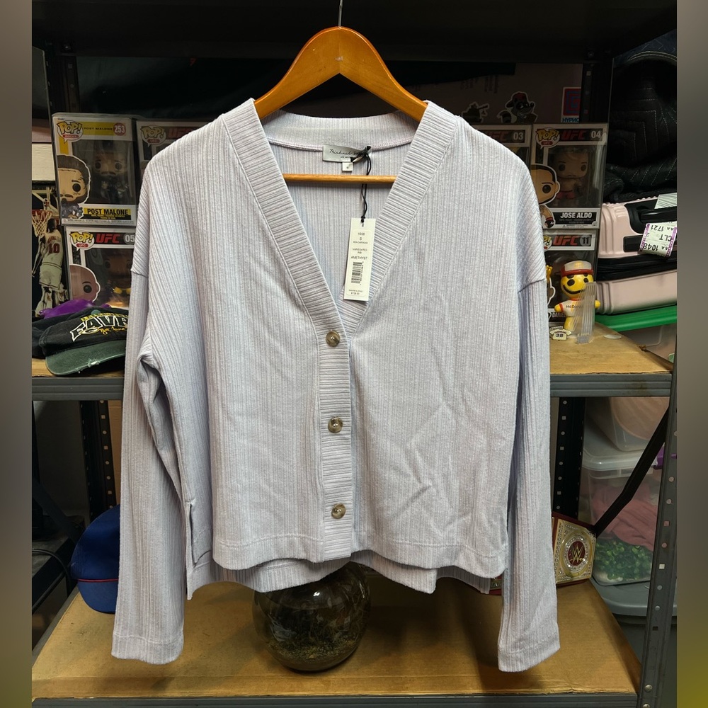 Michael Stars Light Purple Button Up Sweater